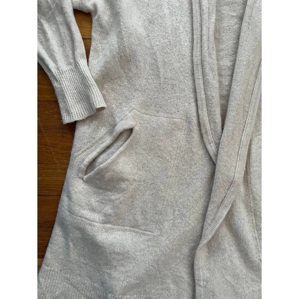 MADEWELL Open Front Brushed Rib Alpaca Cardigan Pockets Cream Large A001722 - Picture 3 of 9